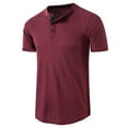 thumbnail image 2 of Mens Shirts Summer WAGOFF Short-sleeved Stand-up Collar Poio Shirt T-shirt Casual Sports Daily Top Blouse, 2 of 5
