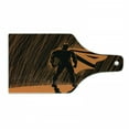 thumbnail image 1 of Superhero Cutting Board, Hero in Disguise at Night with Super Powers Hand Drawn Style Muscular Man Print, Tempered Glass Cutting and Serving Board, Wine Bottle Shape, Orange Black, by Ambesonne, 1 of 1