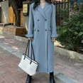 thumbnail image 2 of Abrigos para mujer, de invierno, de alta calidad, coreanos, de doble botonadura, de doble cara, hechos a mano, de lana 100 %, abrigos de oficina para mujer, abrigos extra largos, 2 of 5