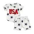 thumbnail image 3 of Tiijoy Toddler Boys Independence Day Outfits Short Sleeve T Shirt Shorts Set, Sizes 4-5, 3 of 3