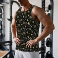 thumbnail image 5 of Balery Gold Dog Paw Pattern Men's Workout Tank Top Gym Muscle Tee Fitness Bodybuilding Sleeveless T Shirt Quick Dry Fit Muscle Tank Top Slim-Fit Tank-Medium, 5 of 7