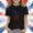 Black, variant on Girls Patriotic 4th of July American Flag Eagle Graphic T-Shirt Short Sleeve 3 Years Pink,Size 3 T