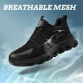 thumbnail image 4 of Steel Toe Shoes for Men Women Non Slip Work Shoes Lightweight Work Boots for Men Comfortable Safety Shoes Indestructible Steel Toe Shoes Industrial Construction Steel Toe Boots for Men, 4 of 13