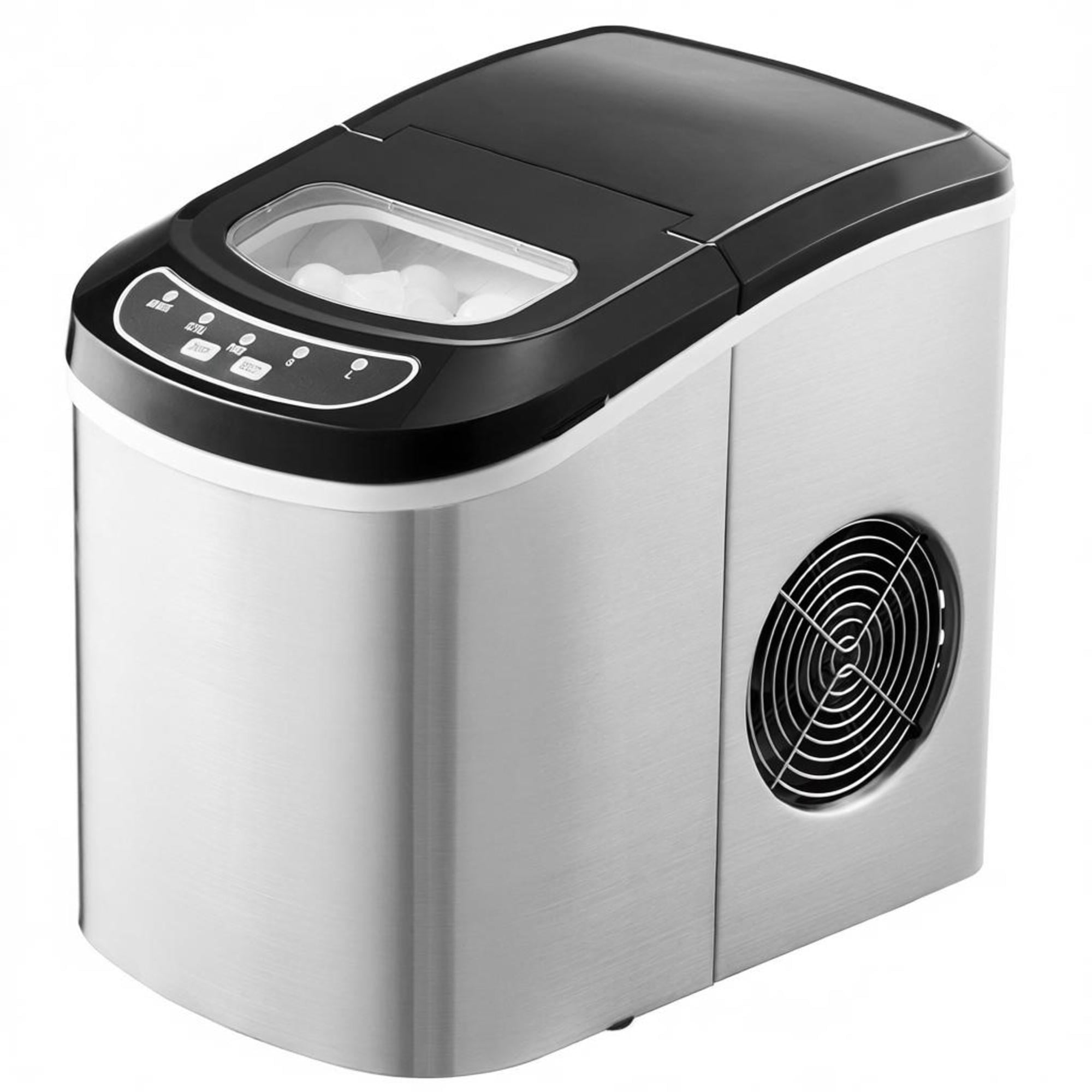 Countertop Bullet Ice Maker, 33 lbs/24H Portable Ice Machine, 9 Cubes Ready in 6 Mins, 2 Ice Sizes, Self-Cleaning Ice Maker with Scoop & Basket, Quiet ≤45dB for Home Kitchen Office Bar Party