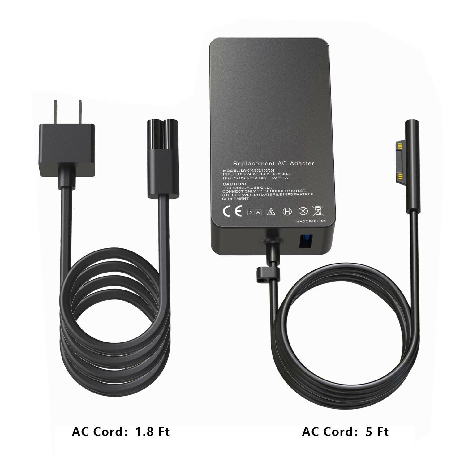 Surface Go Surface Book Tablet Surface Pro Charger 15V 2.58A 44W Surface Charger for Microsoft Surface Pro 3/Pro 4/Pro 5/Pro 6 Surface Laptop M3 I3 I5 I7 Surface Go Surface Book Tablet Surface Pro Charger 15V 2.58A 44W Surface Charger for Microsoft Surface Pro 3/Pro 4/Pro 5/Pro 6 Surface Laptop M3 I3 I5 I7