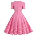 thumbnail image 5 of Womens Cocktail Dress Polka Dot Vintage A Line Swing Sleeveless Midi Dress for Evening Parties Wedding Guest Casual Dresses, 5 of 8