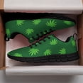 thumbnail image 3 of Marijuana Shoes Womens Mens Road Running Shoes Tennis Walking Sneakers Black Size 12, 3 of 5