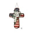 thumbnail image 3 of Memorial Day Saving!4th of July Decorations, The US Independence Day Round Wooden Sign Pendant Festival Star And Stripe Wooden Ornament Welcome Sign, 3 of 7