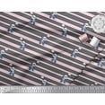 thumbnail image 3 of Soimoi Gray Cotton Voile Fabric Panda & Stripe Print Fabric by the Yard 42 Inch Wide, 3 of 3