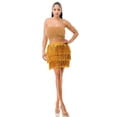 thumbnail image 2 of FASHNZFAB Fringe Metallic Skirt, 2 of 5