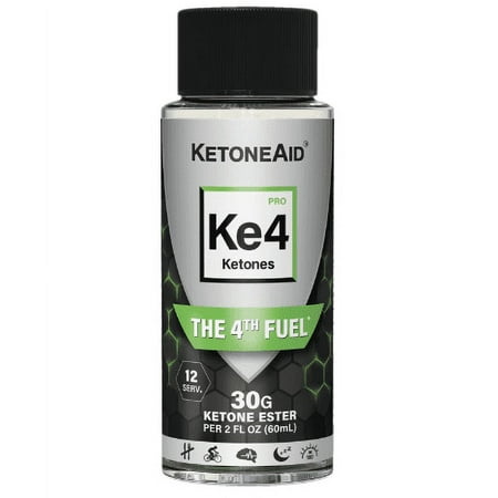 KetoneAid KE4 World s Strongest Ketone Ester Drink  30g Exogenous D BHB. Not a Salt. Sugar Free  Caffeine Free. (1 Count)