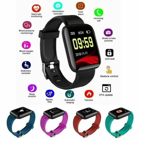 Smart Watch OLED Color Screen Smartwatch Men Fashion Fitness Tracker Heart Rate for Android Ios