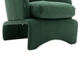 thumbnail image 5 of Accent Chair, Upholstered Leisure Barrel Chair with Curved Back, Modern Single Sofa Chair with Removable Cushion, Club Armchair Reading Chair with Wooden Frame for Living Room Bedroom, Emerald, 5 of 7