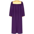 thumbnail image 3 of TiaoBug Womens Mens Choir Church Robe V-neck Long Sleeve Zipper Graduation Gown Purple M, 3 of 7
