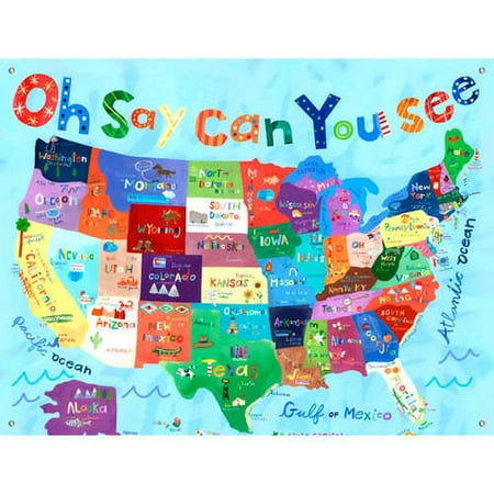 Oopsy Daisy Murals - Oopsy Daisy - Oh Say Can You See Canvas Wall Mural 42x32, Jill McDonald
