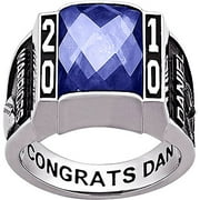 Freestyle, Rectangular Birthstone Class Ring, Personalized, High School or College Graduation