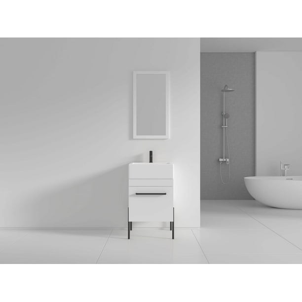 Modern White 20 Bathroom Vanity Set, Bathroom Vanity 20