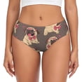 thumbnail image 1 of Fotbe Cut Pug Calzones Estampados para Mujer – Ropa Interior de Algodón, Cómoda, Suave y Elástica-3X-Large, 1 of 6