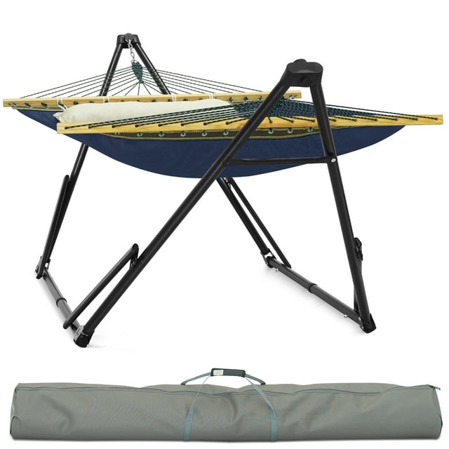 Tranquillo Unity Support de Hamac Ajustable, Hamac et Support de Camping Pliables, Support de Hamac Double en Acier Capacité de 800 Lb pour 2 Personnes, Support Préassemblé de Qualité Supérieure pour Intérieur Extérieur, Égée
