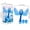 #3126-Blue, variant on Creatitoy Bubble Wand Set - Assorted Shapes Reusable Large Bubble Blower for Outdoor Parties Weddings Beach Picnics