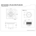 thumbnail image 4 of Kingston Brass BSF4262AB 4 in. Watercourse Symmetric Square Grid Shower Drain, Antique Brass, 4 of 4