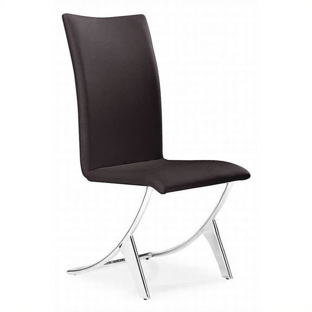 ZUO Chaise de Salle à Manger Delfin (Lot de 2) Expresso
