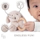 thumbnail image 4 of Rattle Toy, elegante cachorro de peluche de lujo para bebés con anillo de madera, 4 of 6