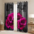 thumbnail image 2 of Feelyou Romantic Rose Floral Blackout Curtains Set of 2 (52x84 Each), Rustic Farmhouse Window Curtains, Teens Adult Women Girls Curtains and Drapes, Blackout Curtains Home Decor, 2 of 6