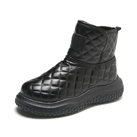 

Women‘s Rhombus Vamp Snow Boots Warm Plush Lined Ankle High Short Boots Women‘s Footwear