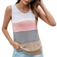 thumbnail image 1 of Camisa De Bloque De Color, Chaleco Suelto Para Mujer, Estilo Suelto, Cuello En U, Hueco Para Verano ANGGREK Cocina, Decoración y Otros, 1 of 5