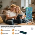 thumbnail image 5 of Wobogo Light Blue Green Glass Bedside Lamp Touch Control Table Lamp with USB A+C Charging Ports & AC Outlet 3-Way Dimmable Nightstand Lamp with Linen Fabric Shade for Bedroom Living Room, 5 of 8