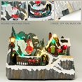 thumbnail image 5 of Allgala Crafted Polyresin Christmas House Collectable Figurine with USB and Battery Dual Power Source-Moving Train and Santa-XH93447, 5 of 5