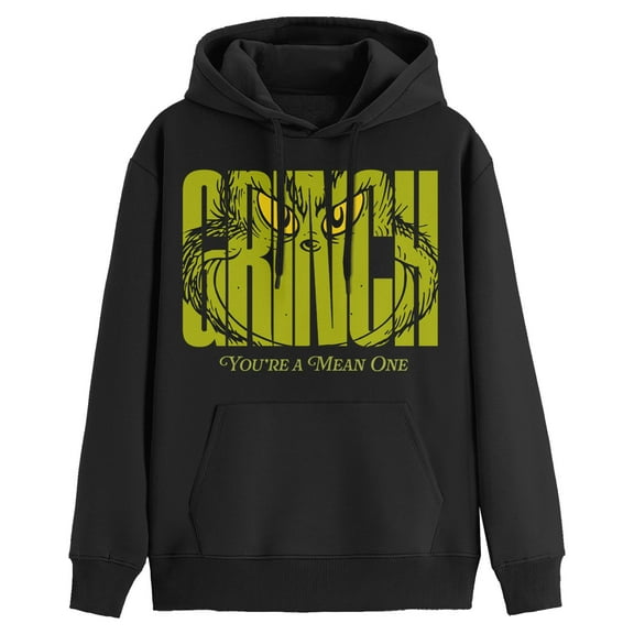 Mens The Grinch You're A Mean One Logo Lightweight Hoodie