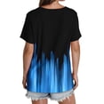 thumbnail image 5 of Otvok Womens Printed V-Neck Short-Sleeved T-Shirt Loose Short Sleeve Tops, 5 of 5