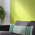 thumbnail image 3 of 14" X 36" Green And White 100% Cotton Geometric Zippered Pillow, 3 of 10
