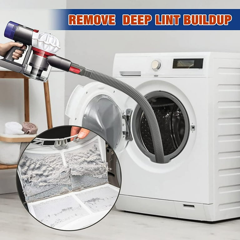 Dryvenck Dryer Vent Cleaning Kit , 40ft Dryer Vent Brush, Vacuum Attachment  