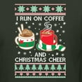 thumbnail image 6 of Wild Bobby, I Run on Coffee and Christmas Cheer Ugly Christmas Sweater Unisex Graphic Hoodie Sweatshirt, Forest Green, Medium, 6 of 6