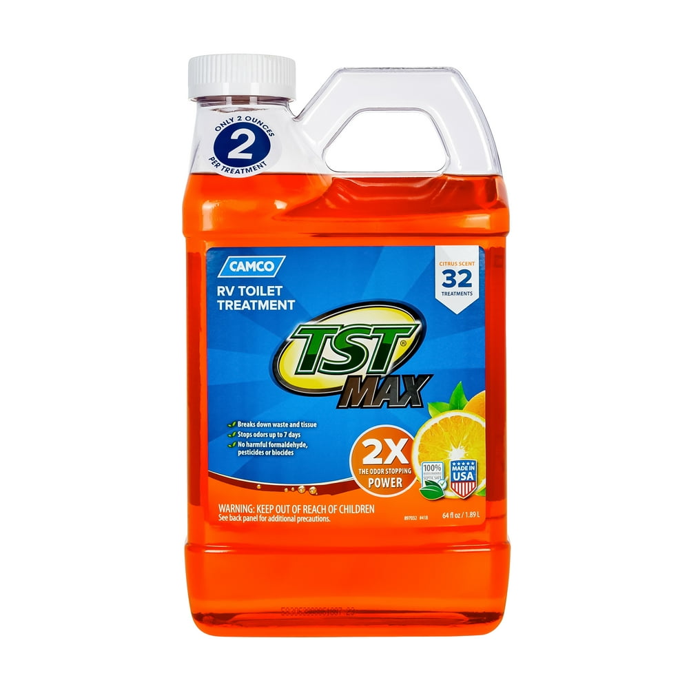 Camco 41195 TST Orange Citrus Scent RV Toilet Treatment 64 oz