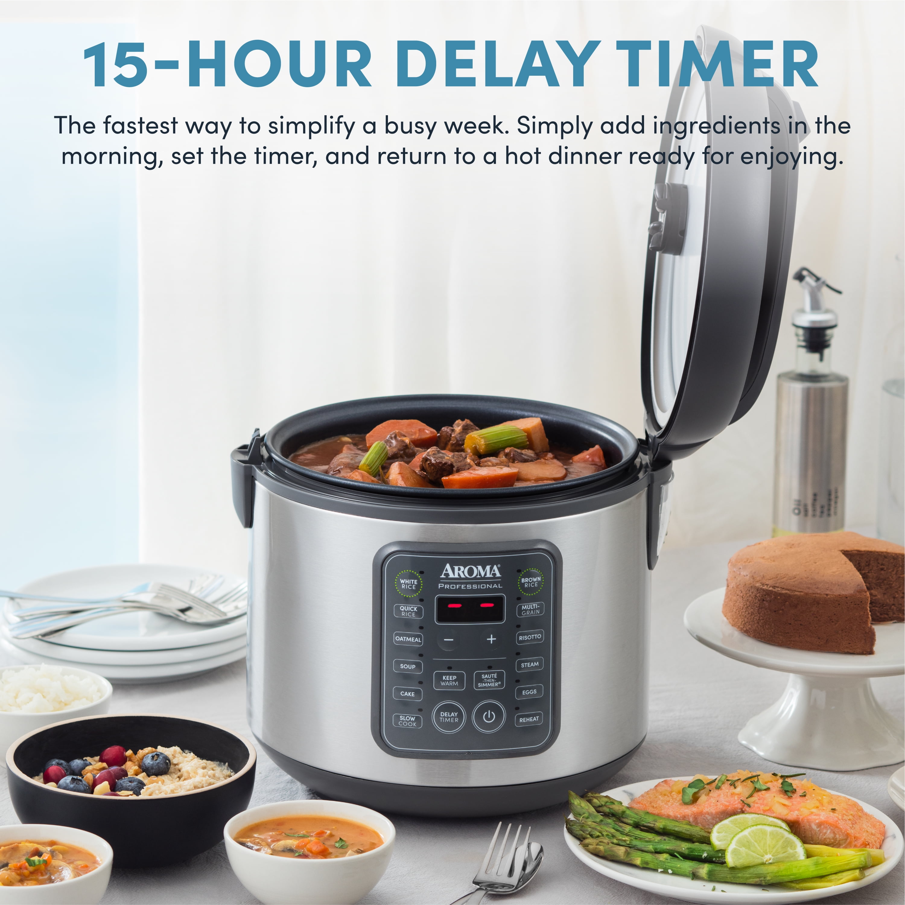 Aroma® Professional 20-Cup (Cooked) / 5Qt. Digital Rice & Grain Multicooker, New, ARC-5200SG