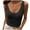 Black, variant on GDREDA Seamless Yoga Tanks Women's Ribbed Knit Tank Top Sleeveless Neck Casual Shirt For Summer Women's Tanks & Camis Black,M