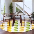 thumbnail image 4 of Gradient Leaf Round Area&nbsp;Rug 6ft Spring Leaves Non-Slip&nbsp;Washable Circle Rugs Soft Felt Indoor Floor Mat for Bedroom Kitchen Living Room Bathroom, 4 of 9