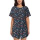 thumbnail image 1 of Balery Spaceships And Stars In Outer Space Conjunto de Pijama para Mujer con Estampado, Dos Piezas de Manga Corta y Shorts, Ropa de Dormir Suave con Cuello Redondo y Bolsillos-Small, 1 of 6