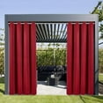 thumbnail image 1 of DREAM ART Indoor/Outdoor Curtains - Grommet Top Waterproof Windproof, Blackout Outdoor Drapes for Porch Gazebo Privacy(2 Panel,W54xL96, Radiant Red), 1 of 3