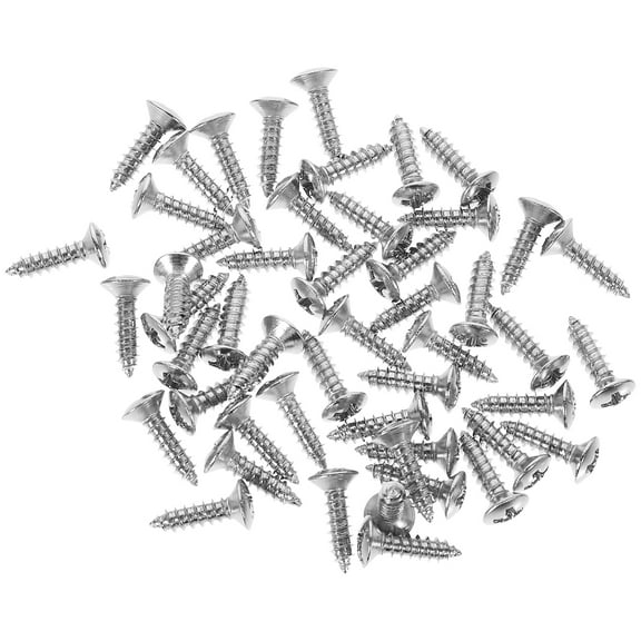 HOMEMAXS 50pcs Pickguard Screw 3x12mm Guitar Mounting Screw Pickguard Iron Fixator Screw