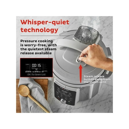 Instant Pot - 6QT Duo Plus Multi-Use Pressure Cooker with Whisper-Quiet Steam Release - Gray