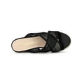 thumbnail image 4 of BLISSFUL STEP Women's Espadrille Platform Slide Wedge Sandals, 4 of 6