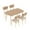Natural, variant on 5 Piece Dining Set, LEGAHOME Dining Table Set for 4, Modern Kitchen Breakfast Nook Table and 4 Upholstered Chairs for Dining Room, Kitchen, Natural