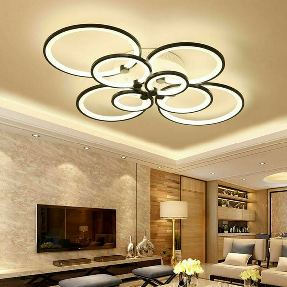 Ceiling Light 8 Heads Dimmable Chandelier LED Pendant Lamp Fixture  Remote LED Ceiling Light Fixture with Remote Ceiling Lights Kitchen Lighting Fixtures Ceiling for Bedroom Living Room Hallway