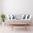 thumbnail image 4 of Ambesonne Vintage Throw Pillow Cover 4 Pack, Grunge Skull Girl Roses, 16", Petrol Blue White, 4 of 6