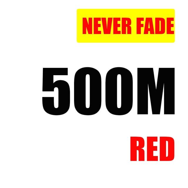 NEVER FADE" Fil de Pêche Tressé Multifilame Noir Rouge 8 Brins 100M 300M 500M 1000M 2000M Poil 500M Rouge 20LB 0.20MM
